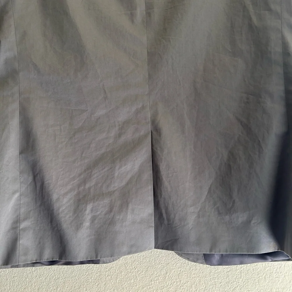 Calvin Klein Cotton Hidden Button Down Blazer Gray Size Large Short Business Men